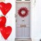 6PC All-Season 22" Vibrant Red Large Christmas Hawthorn Berry Wreath - Realistic Berries for Valentine's Day & Front Door Accents - Indoor/Outdoor Xmas Elegance for Home & Office Decor